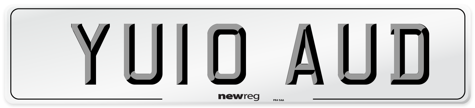 YU10 AUD Number Plate from New Reg